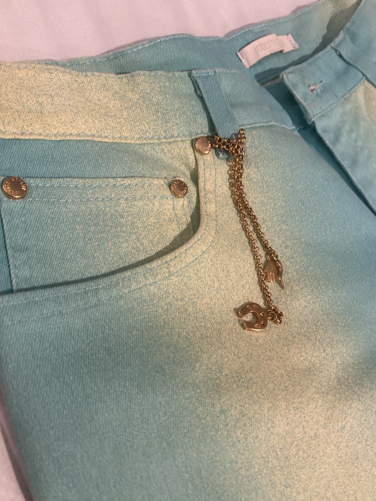 Roberto Cavalli vintage light green turquoise/ size L image 3