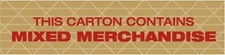 Printed "Mixed Merchandise" Reinforced Kraft Gummed Tape 3" x 450' Case of 10...