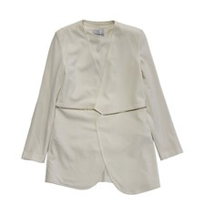 Rinascimento White Open Front Dress Jacket Uk Women's Size Large Bnwt Cc632