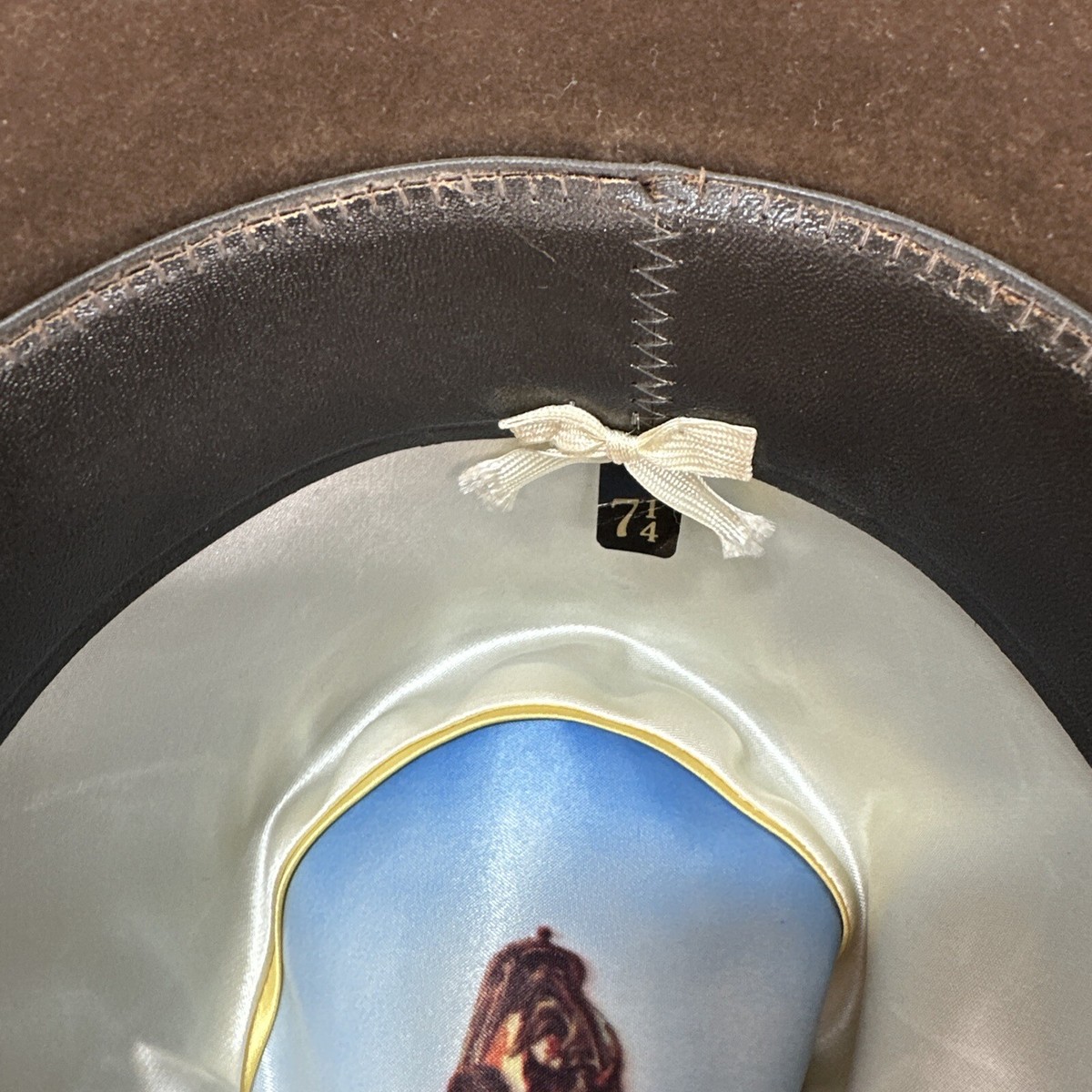 Vintage Stetson 3X Beaver Cowboy Hat Brown Long Oval 7 1/4 Very