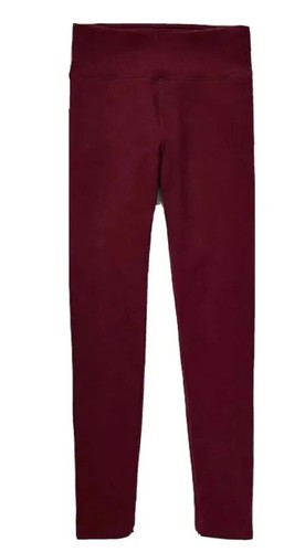 Justice Girls Leggings Maroon Size 8 Full Length Elastic Waistband Cotton Logo - Picture 9 of 11