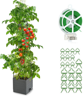 Raised Garden Bed with Trellis 58.3'' Planter Box for Climbing Plants