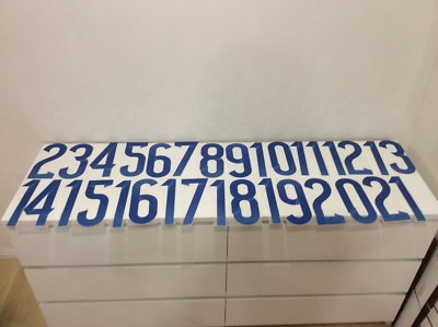 10 Inch Heat Press jersey soccer set of numbers 2 to 21 assorted colors