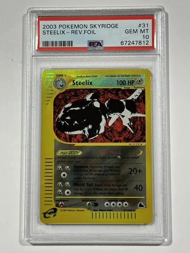 2003 Pokemon Skyridge - Steelix Rev.Foil #31 PSA 10 GEM MT
