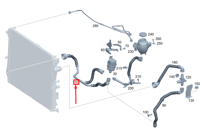 MERCEDES-BENZ EQC Coolant Pipe A2935000000