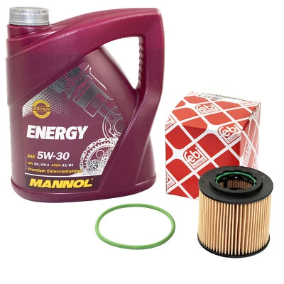 MANNOL Motoröl Ölfilter FEBI 23468 Set 5W30 4 Liter für Seat Ibiza Skoda VW Polo Fox