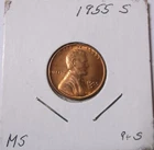 1955 S Lincoln Cent Error on S & 9