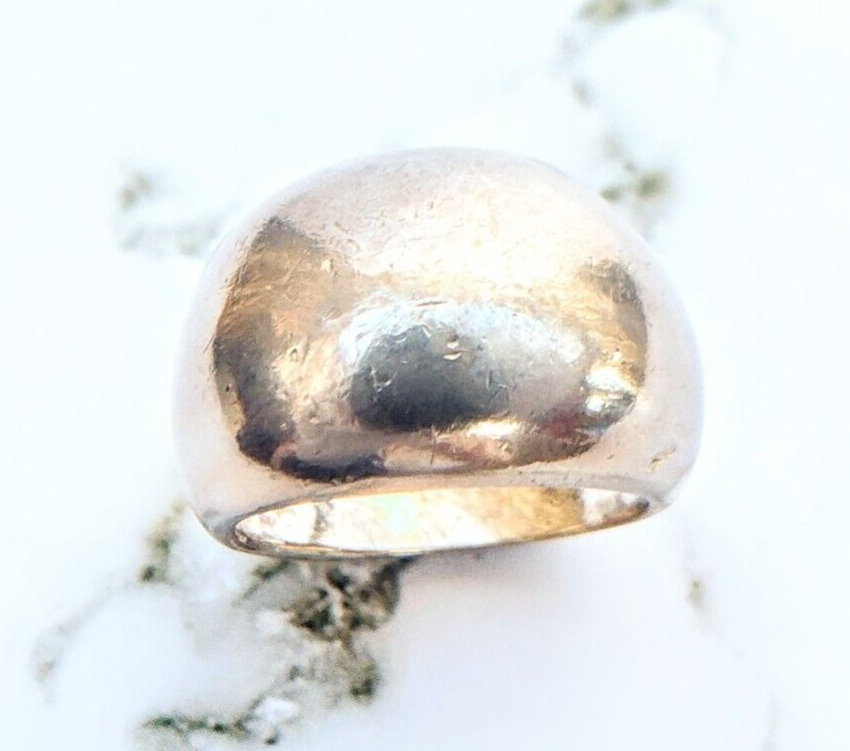 Designer Italian Sterling Silver 925 Wide Dome Ring Size 5 1/4 Signed CA Vintage eBay
