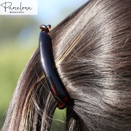 Parcelona French Small 3.75” Cellulose Set of 2 Banana Hair Clips for Women - Picture 7 of 30