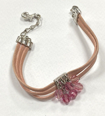 Rosa Original Swarovski Armband Silber facettierte Perlen