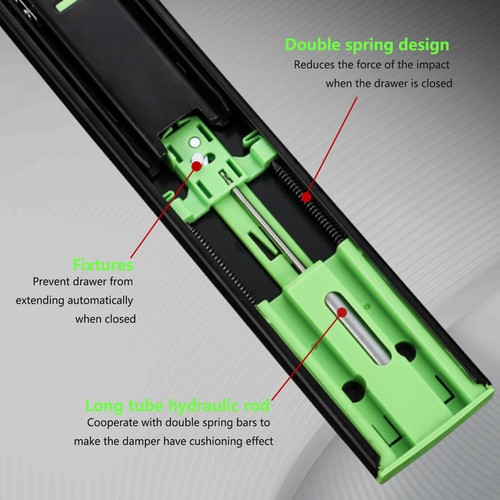 30-50cm Push To Open Drawer Slide Runners Ball Bearing Heavy Duty Draw Trailers - Picture 6 of 17