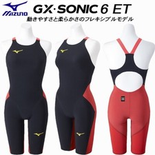 MIZUNO GX SONIC 6 ET FINA N2MGA70396 Black Red Swimsuit Women New Japan  