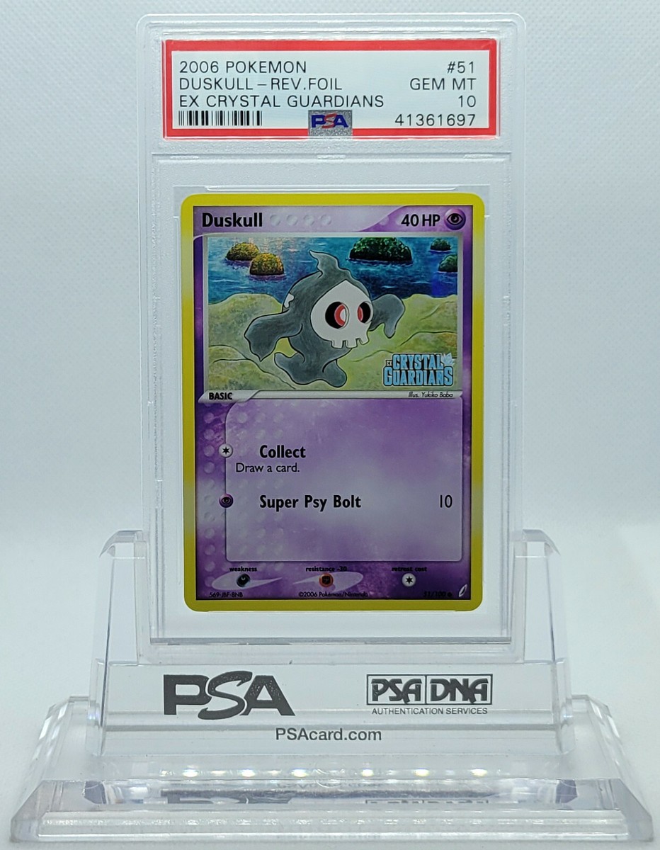 POKEMON EX CRYSTAL GUARDIANS DUSKULL #51 REVERSE HOLO PSA 10 GEM