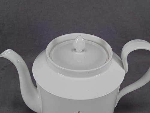 Sevres Officers Service Louis Philippe Monogram White & Gold Teapot Circa 1841 - Picture 3 of 12