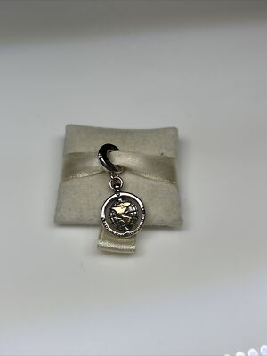 AUTHENTIC PANDORA SPINNING WORLD DANGLE CHARM #799303C01