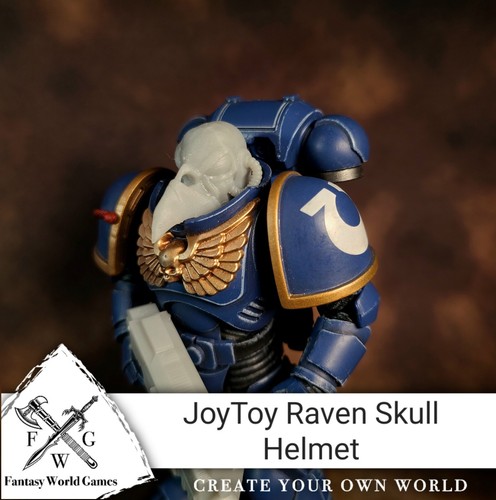 Casco Calavera Cuervo JoyToy Marines Espaciales Escala 1:18 Compatible con Warhammer 40K - Imagen 1 de 5