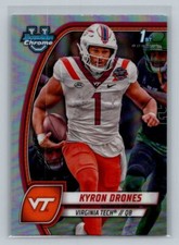 2024 Bowman University Chrome Kyron Drones #119 Refractor Virginia Tech Hokies