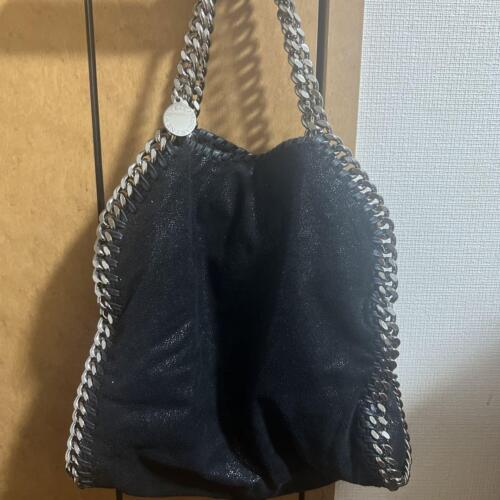 Bolso de Fiesta Stella Mccartney Falabella Negro Usado Excelente+ Japón Auténtico - Imagen 16 de 24