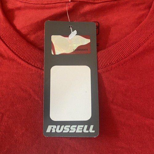 NWT NC State Wolfpack Short Sleeve Red Russell Athletic T Shirt Unisex Size 2XL - Picture 5 of 12