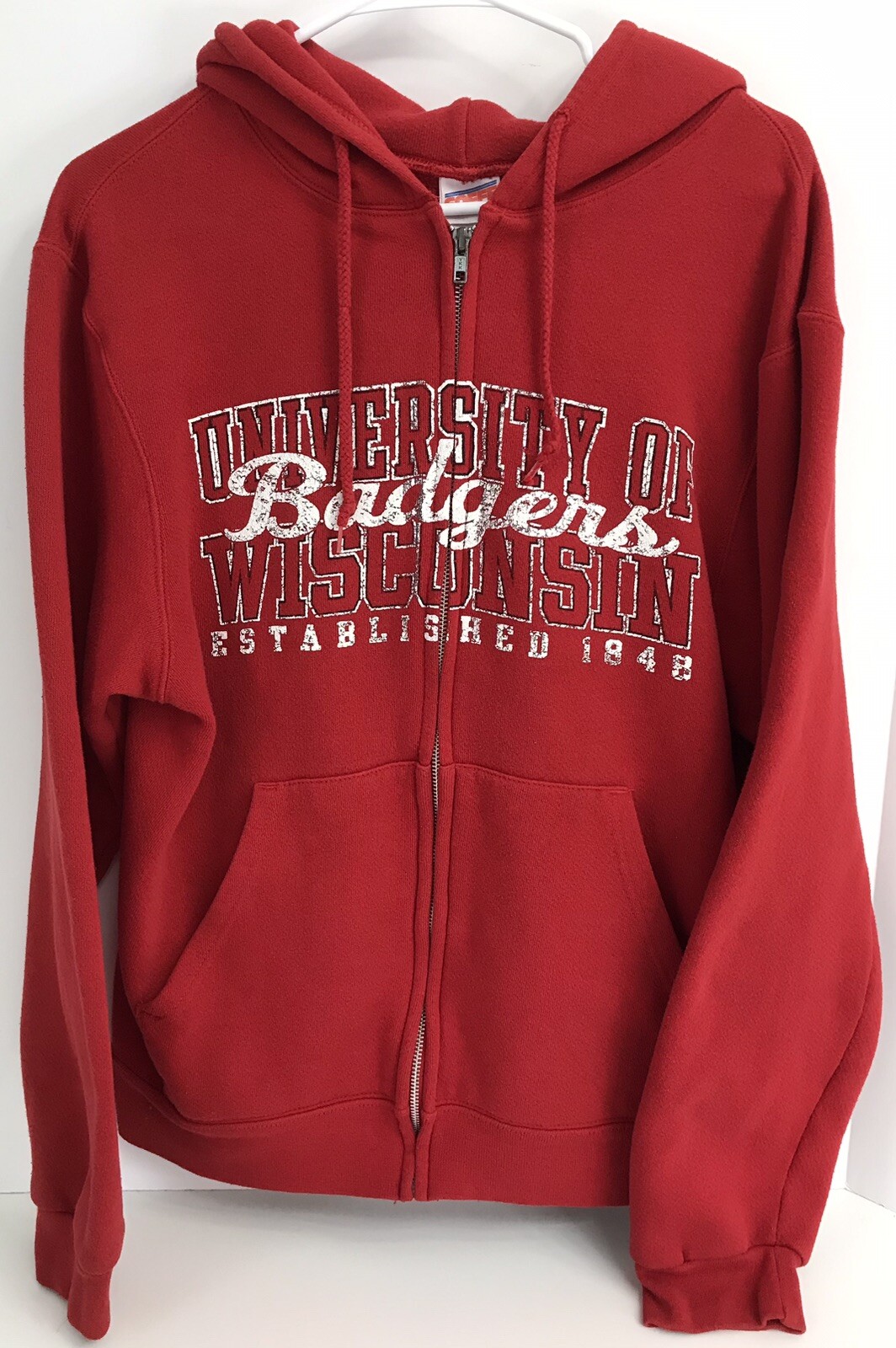 University of Wisconsin Badgers Full Zip Sweatshirt Hoodie Large *Read*