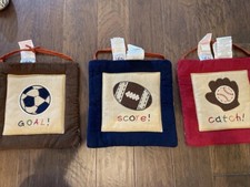 NoJo Corduroy Sports Wall Hangings Set Of 3