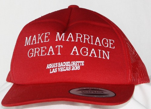 NWT Baseball Cap Make Marriage great Again Asha's Bachelorette Las Vegas 2016