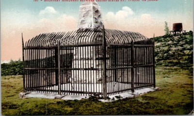 Boundary Monument Between United States and Mexico Vintage Postcard Wpc7