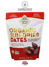 NEW ORGANIC Pitted Dates - Sunny Fruit 40oz ( 2.5lbs) Bulk Bag, Package may vary