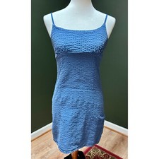 Wild Fable Blue Mini Dress Sleeveless Open Back Casual Short Dress