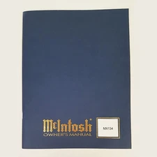 Original McIntosh 134 Manual (New Old Stock)