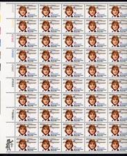 United States 1980 Blanche Stuart Scott, Scott# C99 Full Sheet Mint XF OG NH Gem