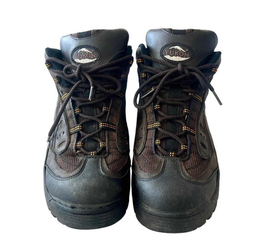 Yukon Maverick Mens Black/Brown Lace Up Mens Hiking Trail Boot Shoe Size 13