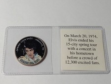 Elvis Presley Colorized Half Dollar Spring Tour Ends - Memphis, TN