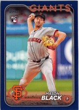 2024 Topps Update Mason Black Rookie Card Royal Blue Parallel Giants #US179