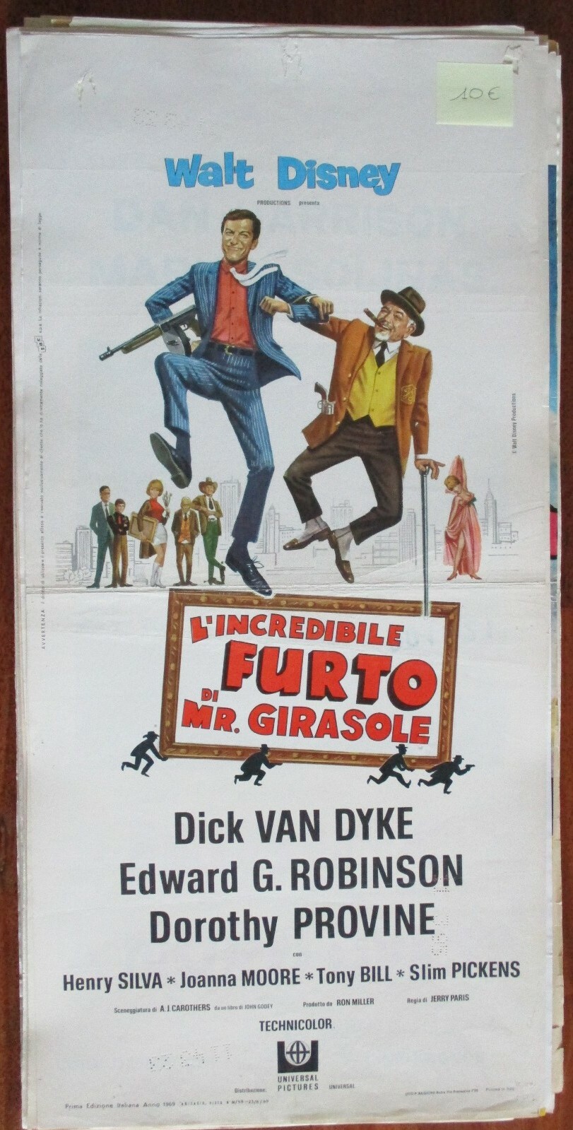 Locandina originale film L'incredibile furto di Mr. Girasole (1968) - Regia di Jerry Paris