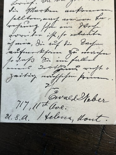 Antique Postal Card Helena Montana Edward Weber Germany 1896 Written In German - Picture 4 of 4