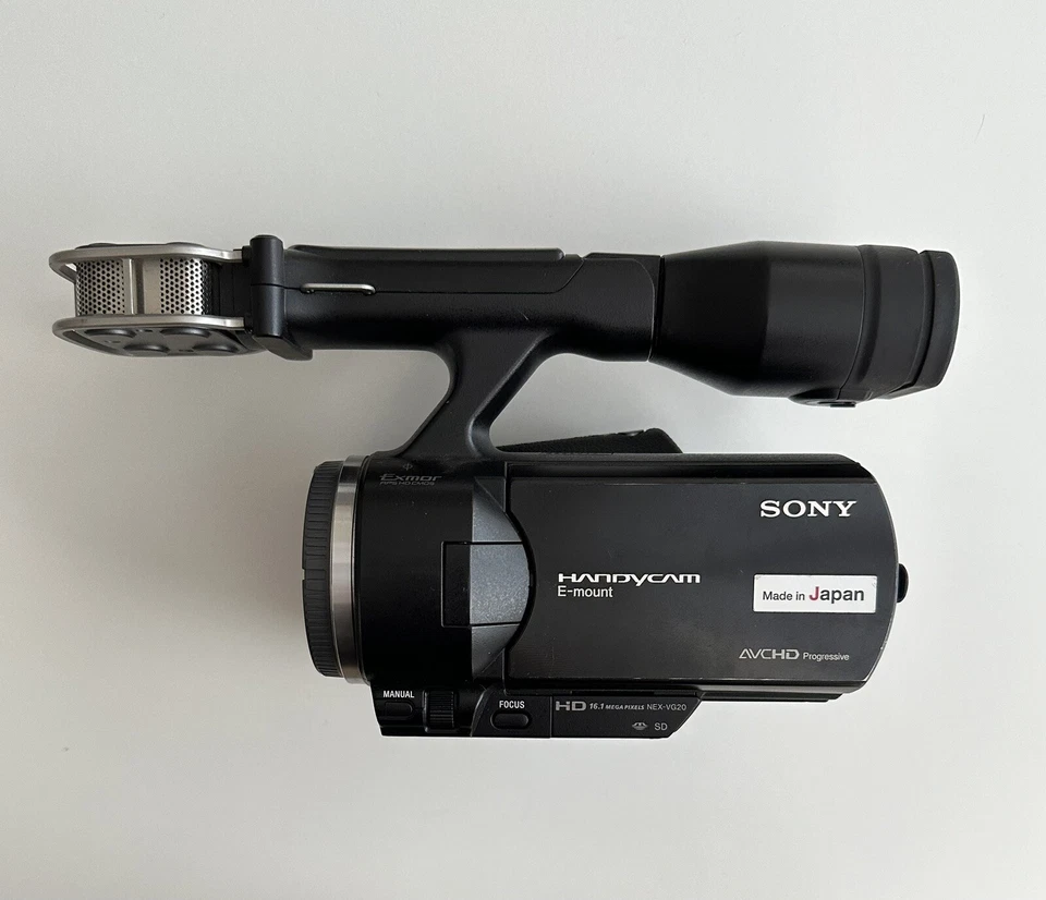 SONY NEX-VG20 E-Mount Digital Video Camera w/ Shotgun Mic, LED Light & More - Image 2 of 4