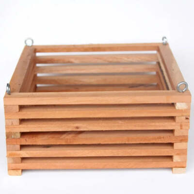 Orchid Nerd Orchid Pots:12 inch Square Wooden Basket for Vanda Orchid (1pc)
