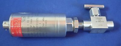 GE Druck PTX 560-I Ex89C2251 Pressure Transmitter 4 bar abs w/Parker 4F-SN6LR-SS