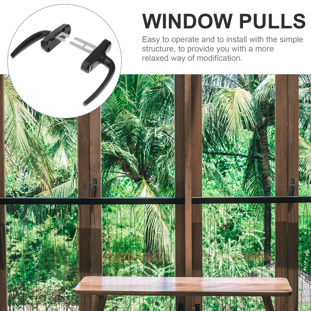 4 Pcs Screen Door Handles Sliding Glass Lock Window Aluminum Alloy eBay