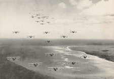 Postcard Aviation Day 1936 Vintage Aircraft Flying Pipamihi Studios