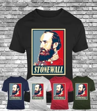 New Military general stonewall civil war history men's T-Shirt confederate tee 