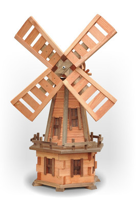 Garten Windmühle 130cm Zwei-Farben Hersteller Woden Garden Windmill