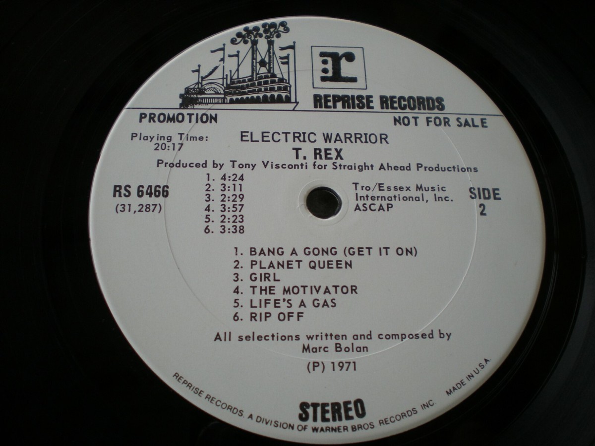 T. Rex Tyrannosaurus lp Electric Warrior WLP Promo Reprise