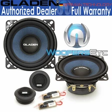 GLADEN ALPHA 100 4" 55W RMS CAR COMPONENT HIGH-EFFICIENCY TWEETERS SPEAKERS NEW