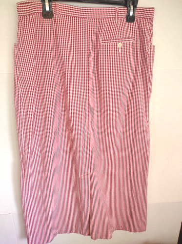 Vintage Travel Smith Womens Gingham Skirt A-Line Midi Zip up Pockets Cottagecore - Picture 9 of 10