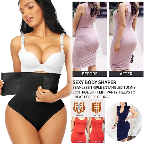 Fajas Thong Women Waist Trainer Body Shaper Butt Lifter High Waist Tummy Control - Picture 13 of 44