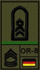 Bundeswehr Rangabzeichen mit NATO Rangcode und Litze, Heer, Stabsfeldwebel