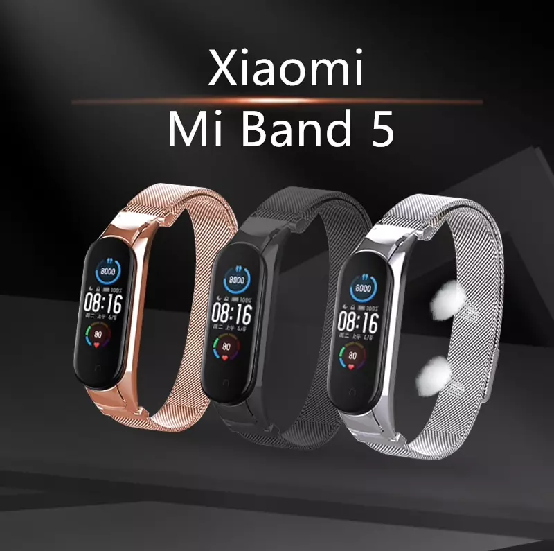 CORREA PULSERA MILANESA RELOJ SMARTWATCH XIAOMI MI BAND 3 /4 DE METAL  MAGNETICA