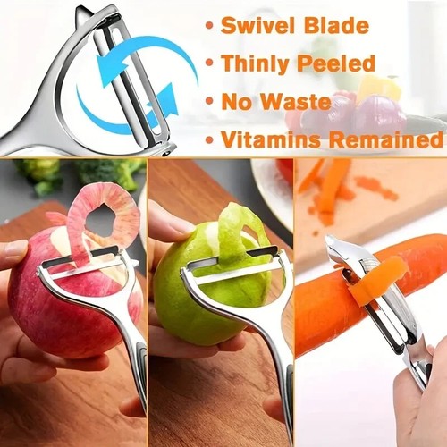 Sparschäler Gemüseschäler Obstschäler Schäler Edelstahl 2er Set HOCHWERTIG - Bild 6 von 9